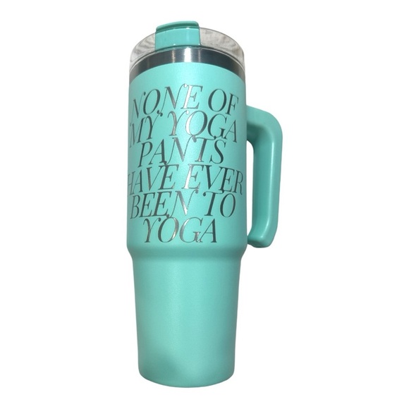 GRIPPY TUMBLER Insulated with Handle 30 oz  MINT - Picture 5 of 9